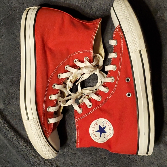 SOLD Converse size 9 men's 11 women's red high tops